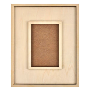Mod podge • frame with opening plywood