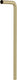 Differnz vloerbuis mat goud � duurzaam roestvrij staal � 32 mm � 750 x 220 mm