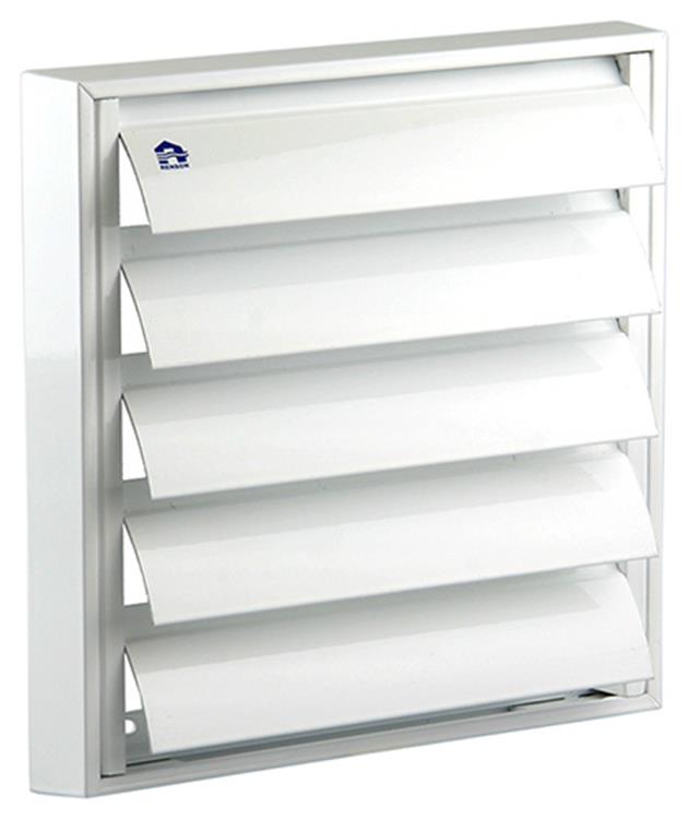 Afbeelding laden in galerijviewer, Renson 1006254 - dampkaprooster opbouw 433 alu ral 9010 210x210mm | 2 stuks
