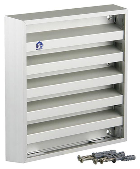 Renson 1006232 - muurrooster opbouw 431 alu f1 165x165mm | 2 stuks