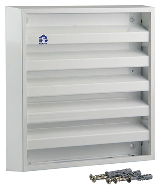 Afbeelding laden in galerijviewer, Renson 1006233 - muurrooster opbouw 431 alu ral 9010 165x165mm | 2 stuks
