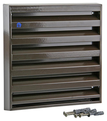Renson 1006237 - muurrooster opbouw 431 alu ral8019 225x225mm | 2 stuks