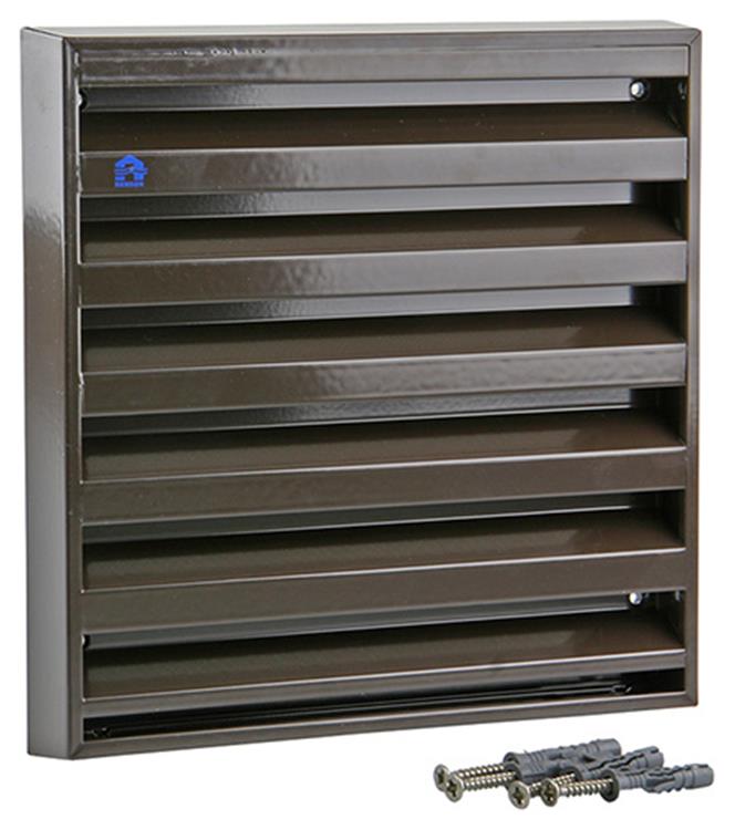 Afbeelding laden in galerijviewer, Renson 1006237 - muurrooster opbouw 431 alu ral8019 225x225mm | 2 stuks
