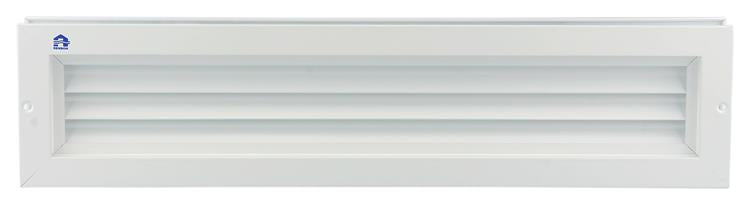 Afbeelding laden in galerijviewer, Renson 1006215 - deurrooster 461 alu ral 9010 425x76mm | 2 stuks
