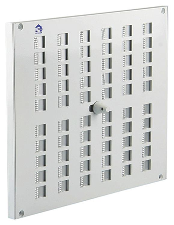 Afbeelding laden in galerijviewer, Renson 1006222 - regelbare rooster opb. 4032 alu ral 9010 240x200mm | 2 stuks
