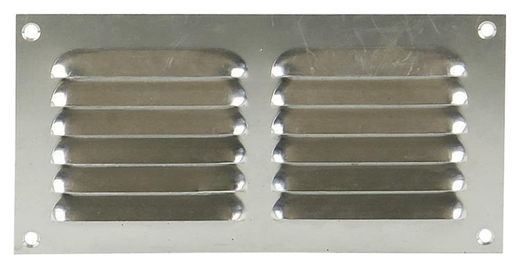 Afbeelding laden in galerijviewer, Renson 1015065 - schoepenrooster plat alu f1 200x100mm | 10 stuks
