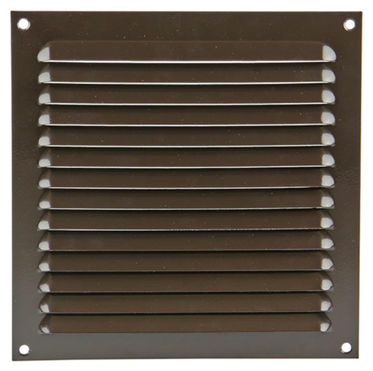 Afbeelding laden in galerijviewer, Renson 1015070 - schoepenrooster plat alu bruin200x200mm | 10 stuks
