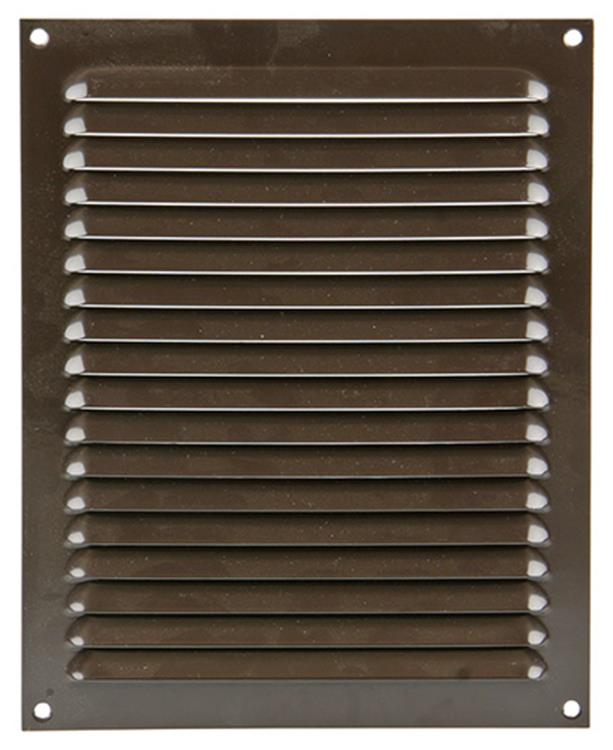 Afbeelding laden in galerijviewer, Renson 1015073 - schoepenrooster plat alu bruin200x250mm | 10 stuks
