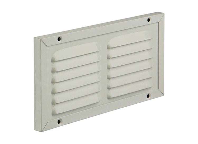 Afbeelding laden in galerijviewer, Renson 1006345 - schoepenrooster + kader + mug.opbouw 437 ral9010 200x100mm | 2 stuks
