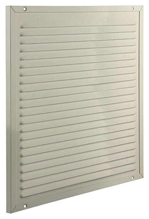 Afbeelding laden in galerijviewer, Renson 1006354 - schoepenrooster + kader + mug.opbouw 437 ral9010 300x300mm | 2 stuks
