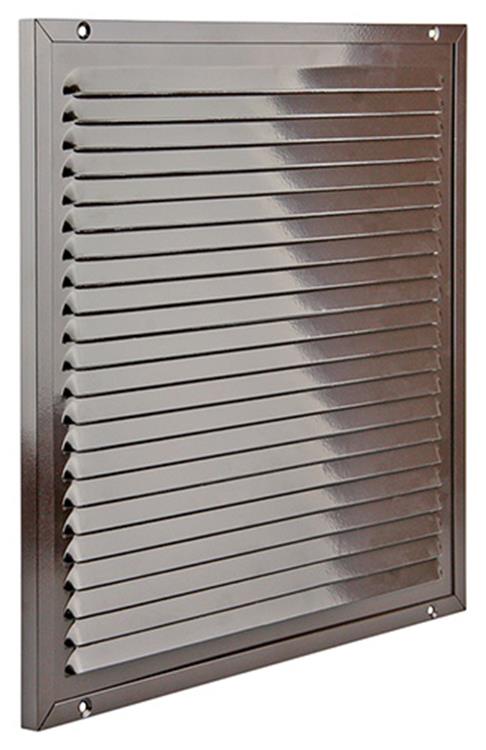 Afbeelding laden in galerijviewer, Renson 1006355 - schoepenrooster + kader + mug.opbouw 437 ral8019 300x300mm | 2 stuks
