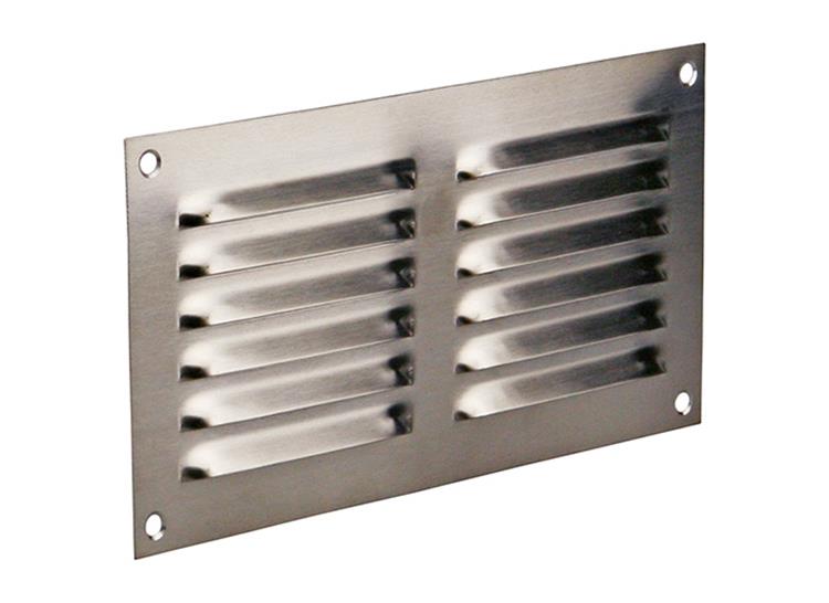 Cargue la imagen en el visor de la galería, Renson 1006358 - schoepenrooster vlak 438 inox 200x100mm | 5 stuks
