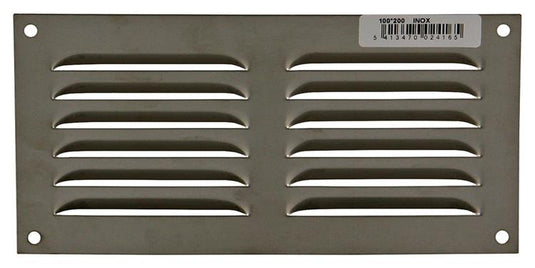 Renson 1006358 - schoepenrooster vlak 438 inox 200x100mm | 5 stuks