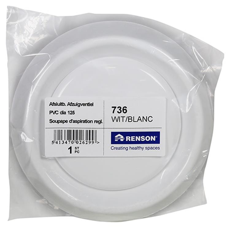 Laden Sie das Bild in Galerie -Viewer, Renson 1006746 - afz.ventiel pvc736 wit ø125 | 1 stuks

