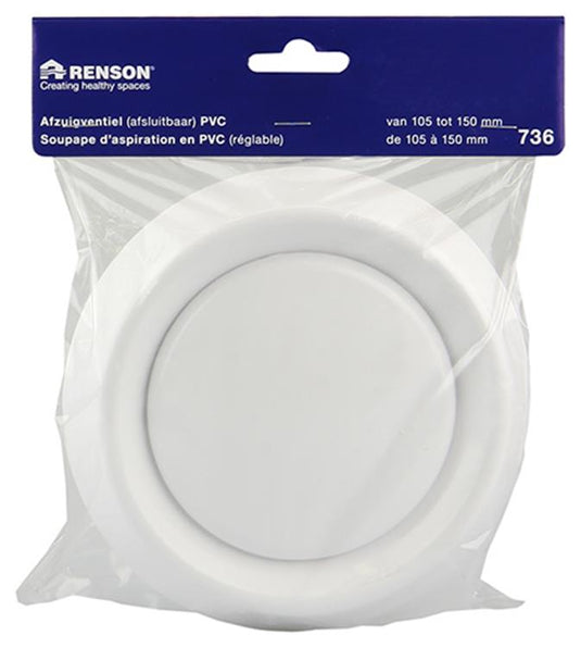 Renson 1006381 - afzuigventiel inbouw 736 dia pvc ø150 | 2 stuks