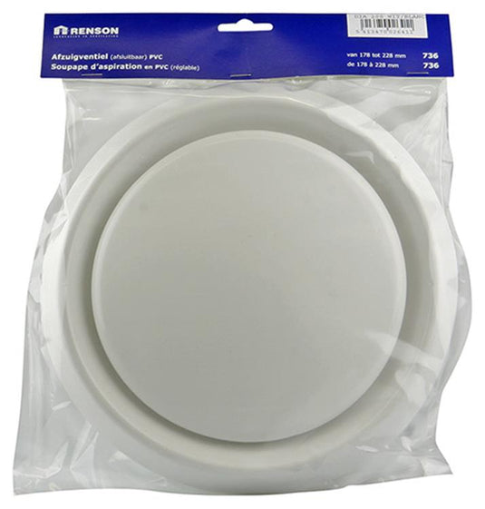 Renson 1006382 - afzuigventiel inbouw 736 dia pvc ø200 | 2 stuks