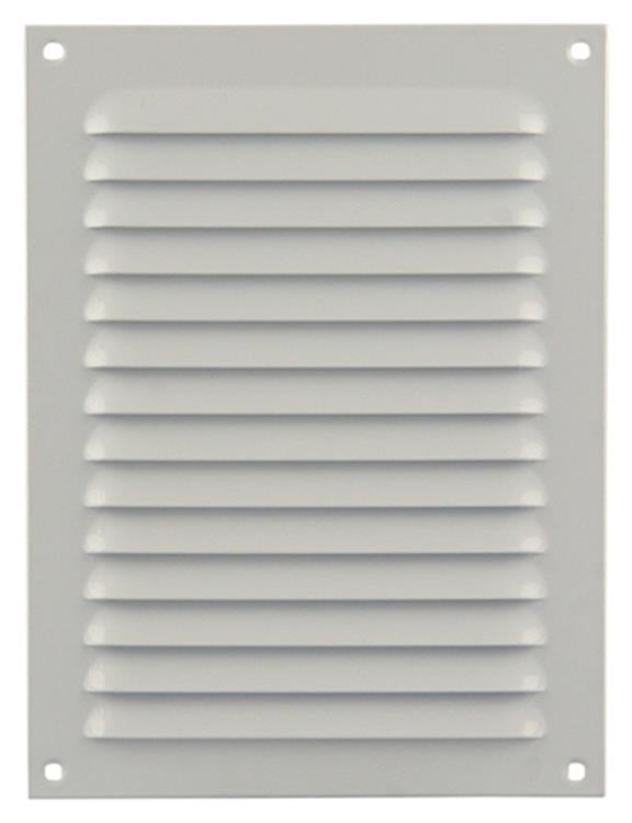 Afbeelding laden in galerijviewer, Renson 1006303 - schoepenrooster vlak alu ral 9010 150x200mm | 10 stuks

