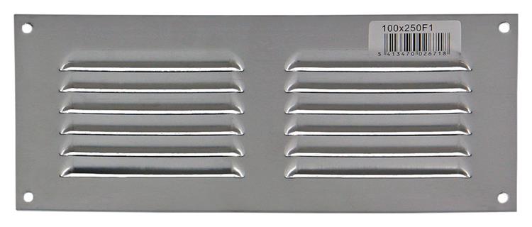 Afbeelding laden in galerijviewer, Renson 1006305 - schoepenrooster vlak alu f1 250x100mm | 10 stuks
