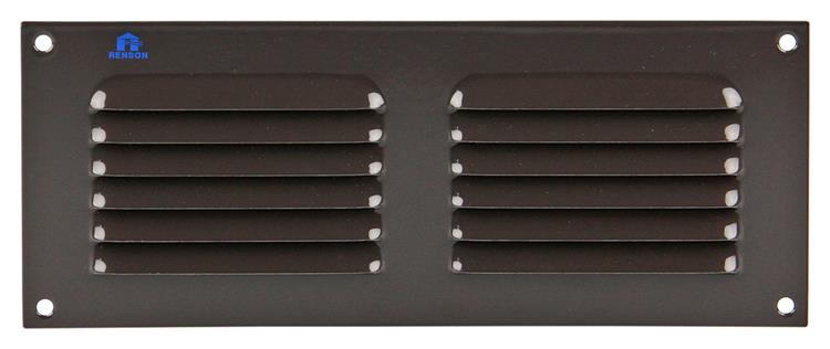 Afbeelding laden in galerijviewer, Renson 1006307 - schoepenrooster vlak alu ral 8019 250x100mm | 10 stuks

