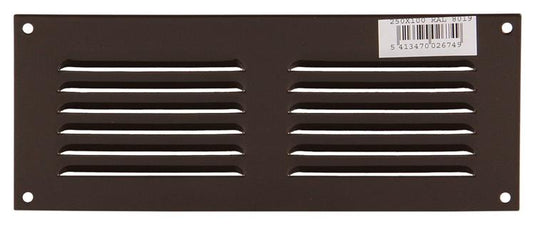 Renson 1006307 - schoepenrooster vlak alu ral 8019 250x100mm | 10 stuks