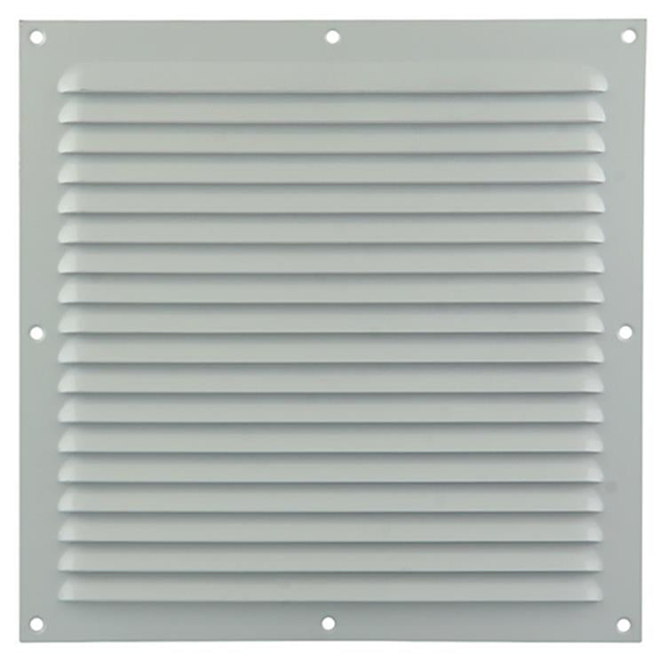 Afbeelding laden in galerijviewer, Renson 1006309 - schoepenrooster vlak alu ral 9010 250x250mm | 10 stuks

