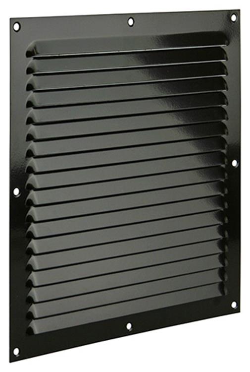 Afbeelding laden in galerijviewer, Renson 1006310 - schoepenrooster vlak alu ral 8019 250x250mm | 10 stuks
