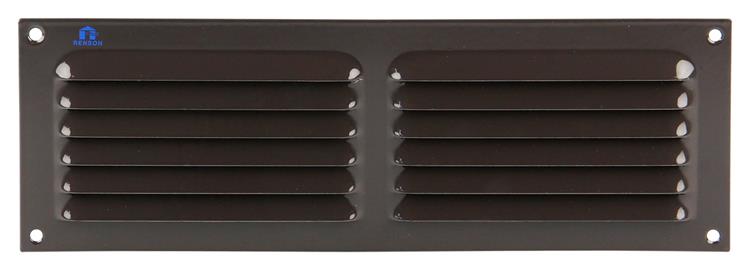 Afbeelding laden in galerijviewer, Renson 1006313 - schoepenrooster vlak alu ral 8019 300x100mm | 10 stuks
