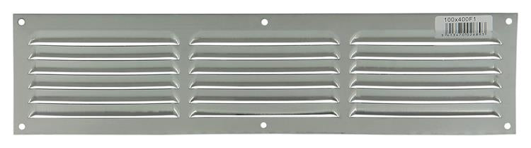 Afbeelding laden in galerijviewer, Renson 1006315 - schoepenrooster vlak alu f1 400x100mm | 10 stuks
