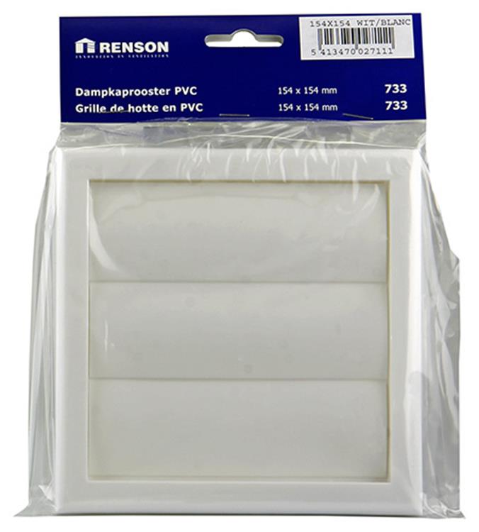 Afbeelding laden in galerijviewer, Renson 1006372 - dampkaprooster opbouw 733 pvc ral 9010 154x154mm | 2 stuks

