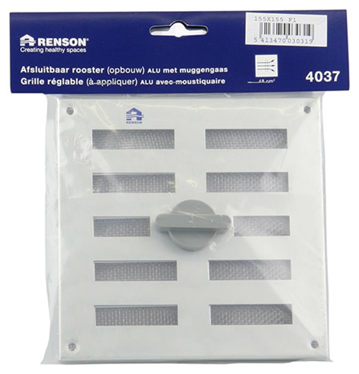 Afbeelding laden in galerijviewer, Renson 1006324 - regelbare rooster opb. 4037 alu f1 155x155mm | 2 stuks
