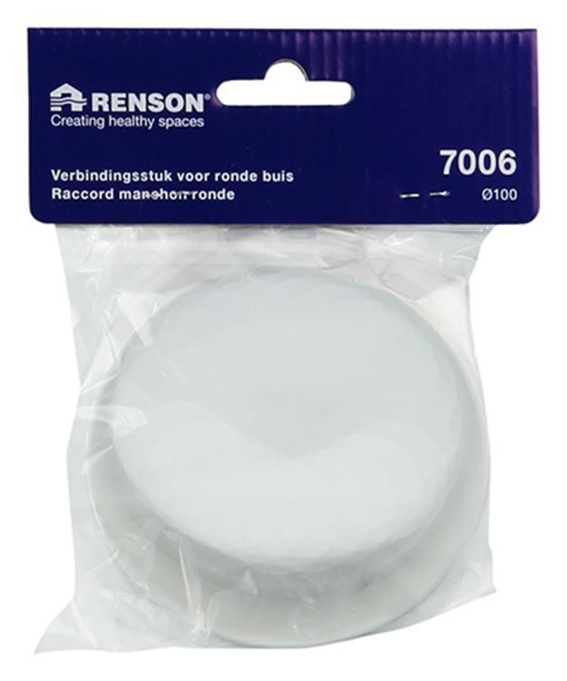 Afbeelding laden in galerijviewer, Renson 1006395 - pvc verbindingsstuk 7006 wit ø 100 | 4 stuks
