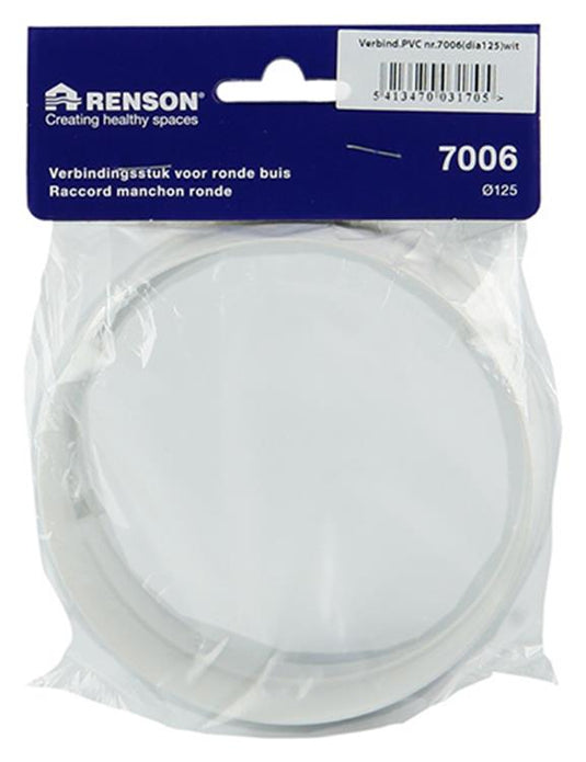 Renson 1006396 - pvc verbindingsstuk 7006 wit ø 125 | 4 stuks