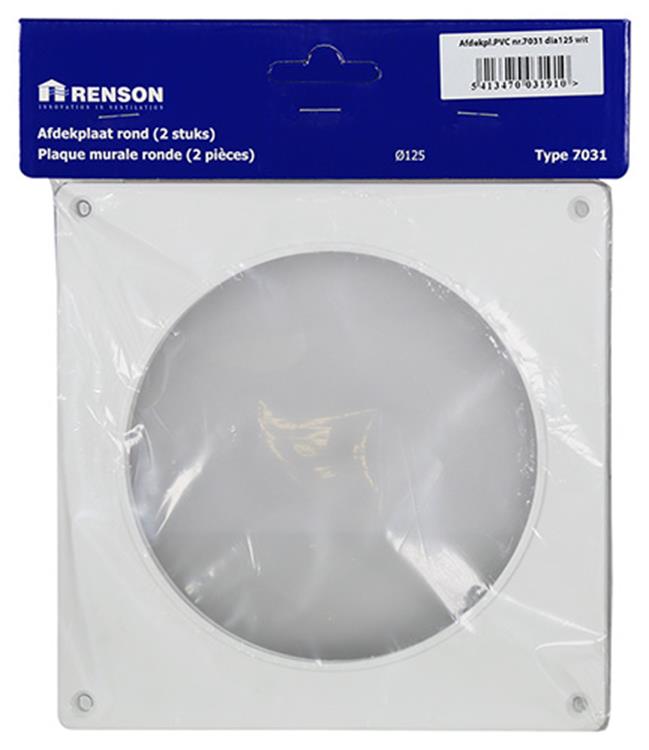 Afbeelding laden in galerijviewer, Renson 1006427 - set 2 st.pvc afdekplaten 7031 wit ø 125 | 5 stuks
