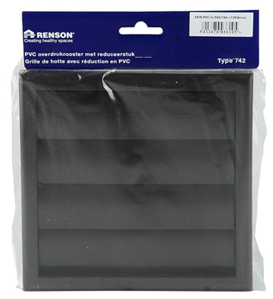 Renson 1006386 - dampkaprooster 4 klep 742 dia pvc ral 8019 ø100-130 | 2 stuks