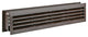 Renson 1006388 - deurrooster 761 pvc ral 8019 450x90mm | 2 stuks