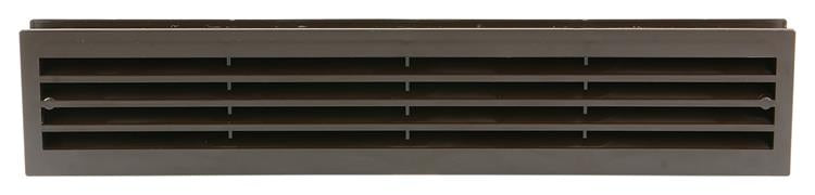 Afbeelding laden in galerijviewer, Renson 1006388 - deurrooster 761 pvc ral 8019 450x90mm | 2 stuks
