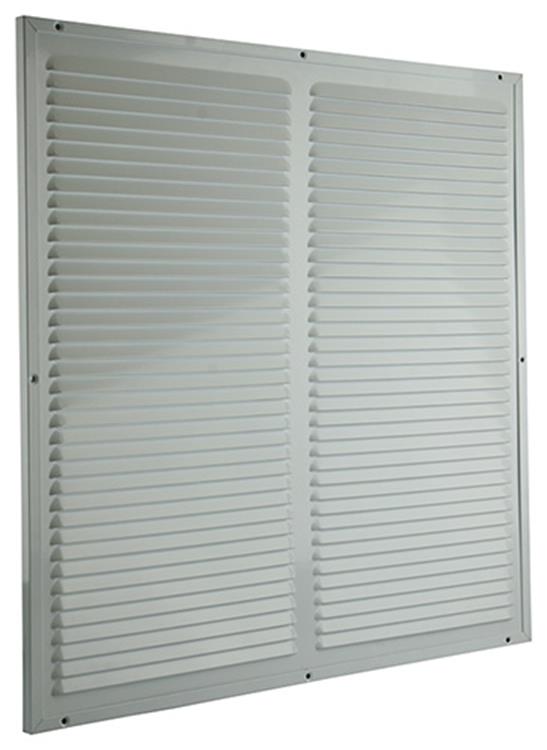 Afbeelding laden in galerijviewer, Renson 1006339 - schoepenrooster + kader + mug.opbouw 437 ral9010 500x500mm | 2 stuks
