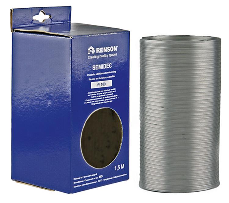 Afbeelding laden in galerijviewer, Renson 1006196 - alu flexibel dia 100 1500 mm | 2 stuks
