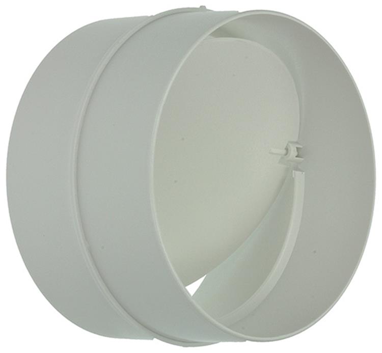 Afbeelding laden in galerijviewer, Renson 1006398 - pvc verbindingsstuk + terugslagklep 7007 wit ø 100 | 2 stuks
