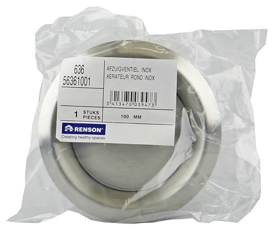 Renson 1006329 - afzuigventiel inbouw 636 inox ø 100 | 2 stuks