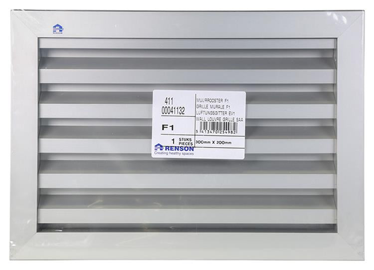 Afbeelding laden in galerijviewer, Renson 1013927 - muurrooster 411 f1 300x200mm | 2 stuks
