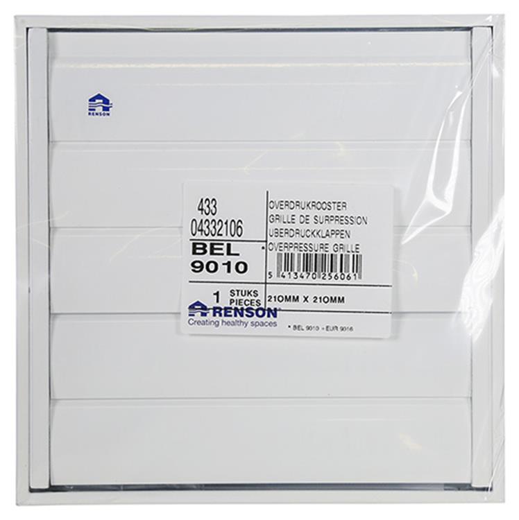 Afbeelding laden in galerijviewer, Renson 1013879 - lamellenrooster alu wit 433 210x210mm | 2 stuks

