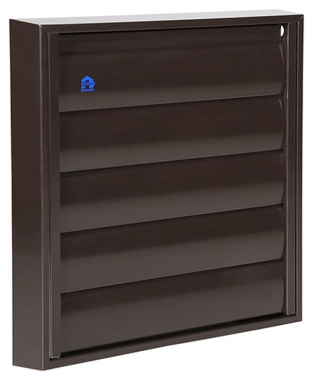 Afbeelding laden in galerijviewer, Renson 1014555 - lamellenrooster alu bruin 433 210x210mm | 2 stuks
