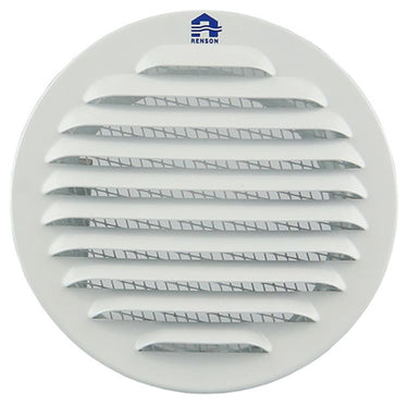 Renson 1008244 - ronde schoepenrooster inb. 435 r ral 9010 ø 100 | 8 stuks