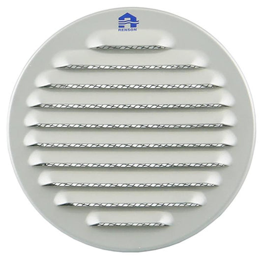 Renson 1008243 - ronde schoepenrooster inb. 435 r ral 9006 ø 100 | 8 stuks