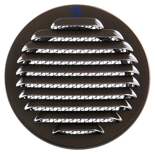 Renson 1008245 - ronde schoepenrooster inb. 435 r ral 8019 ø 100 | 8 stuks