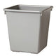 V-part - vierkant tapse papierbak 27 liter - polypropylene - grijs - prullenbak
