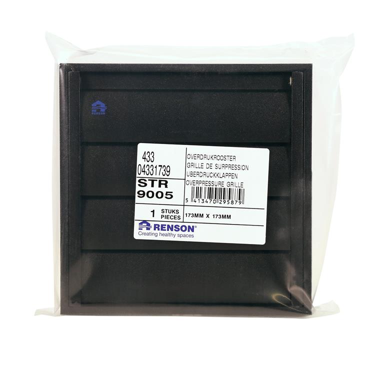 Cargue la imagen en el visor de la galería, Renson 1057998 - dampkaprooster 433 (173x173) ral 9005 zwart | 2 stuks
