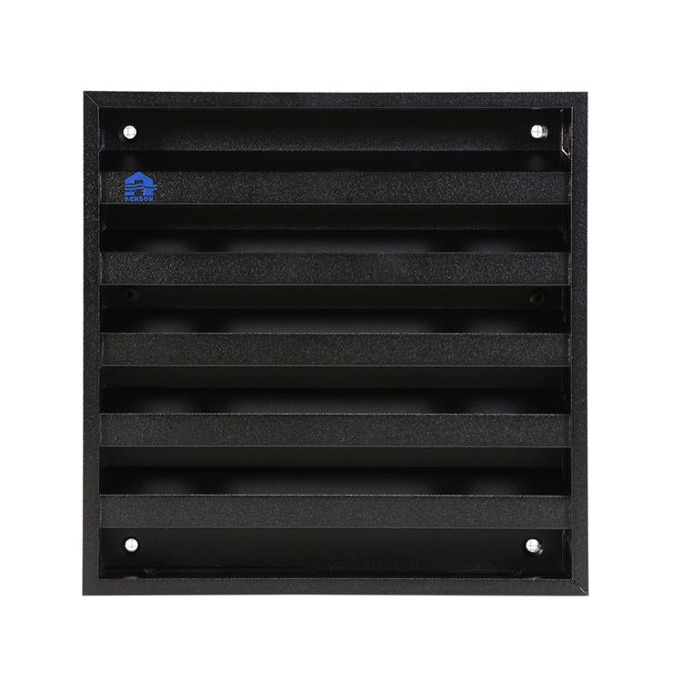 Afbeelding laden in galerijviewer, Renson 1058000 - opbouwmuurrooster met gaas 431 (165x165) ral 9005 zwart | 2 stuks
