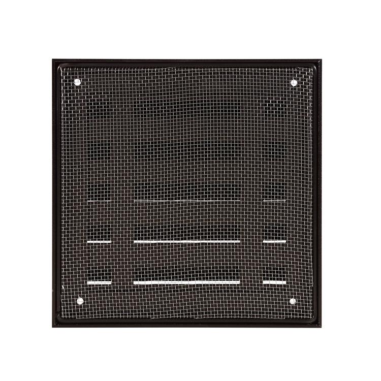 Afbeelding laden in galerijviewer, Renson 1058000 - opbouwmuurrooster met gaas 431 (165x165) ral 9005 zwart | 2 stuks
